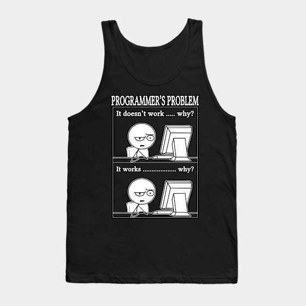 Programmer Coder Software Developer Fun Quote Design Tank Top by PlimPlom